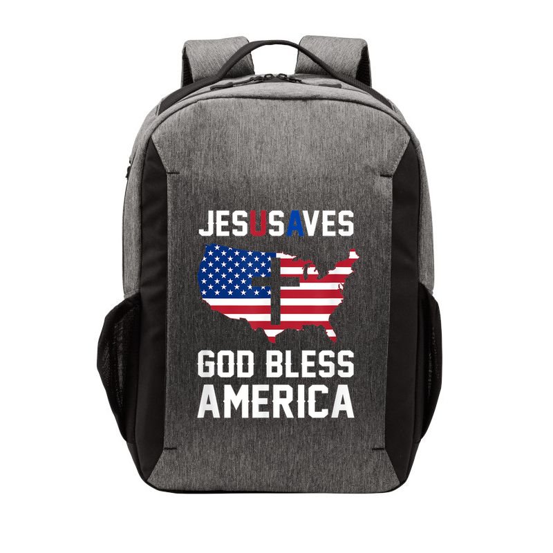 Funny Christian Jesus Saves Patriotic USA God Bless America Vector Backpack