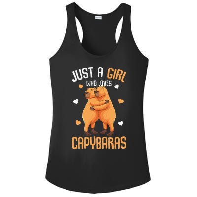 funny Capybara Just A  Who Loves Capybaras Ladies PosiCharge Competitor Racerback Tank