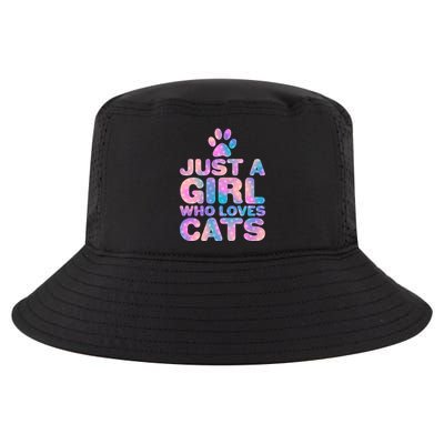Funny Cute Just A Girl Who Loves Cats Cool Comfort Performance Bucket Hat