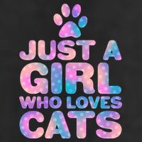Funny Cute Just A Girl Who Loves Cats 7 Panel Mesh Trucker Snapback Hat