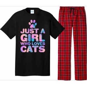 Funny Cute Just A Girl Who Loves Cats Pajama Set