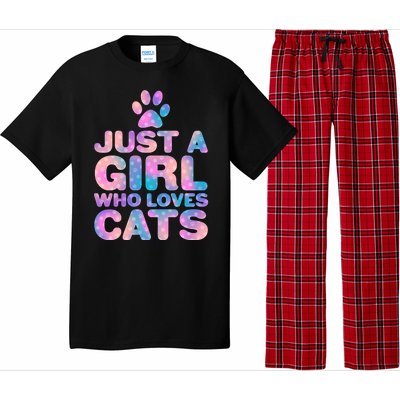 Funny Cute Just A Girl Who Loves Cats Pajama Set