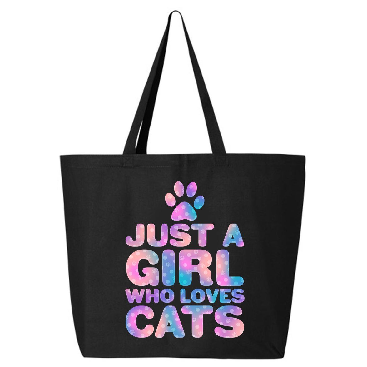 Funny Cute Just A Girl Who Loves Cats 25L Jumbo Tote