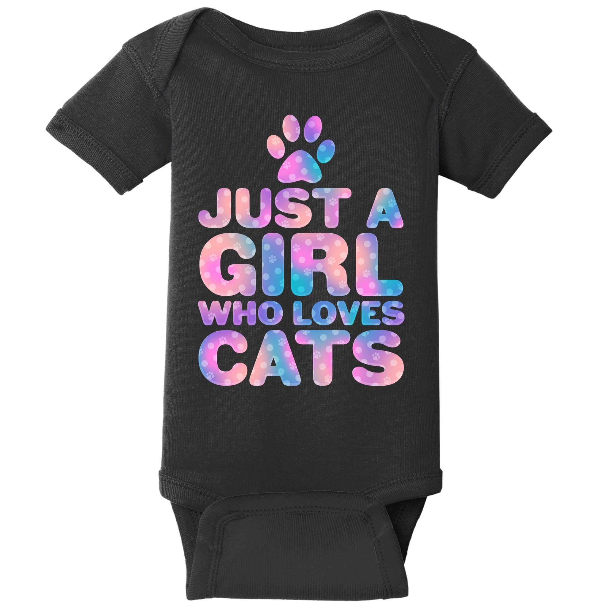 Funny Cute Just A Girl Who Loves Cats Baby Bodysuit