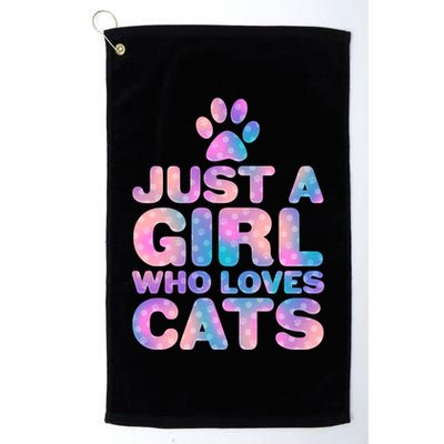 Funny Cute Just A Girl Who Loves Cats Golf Towel