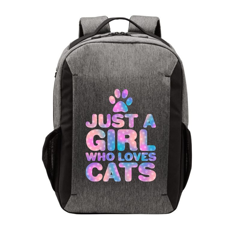 Funny Cute Just A Girl Who Loves Cats Vector Backpack