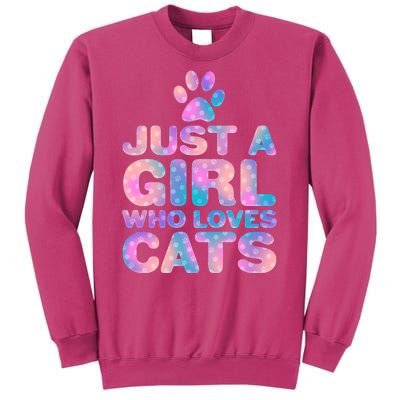 Funny Cute Just A Girl Who Loves Cats Sweatshirt