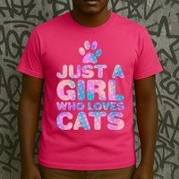 Funny Cute Just A Girl Who Loves Cats T-Shirt