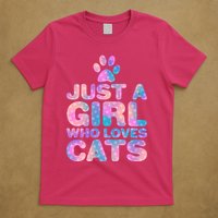 Funny Cute Just A Girl Who Loves Cats T-Shirt