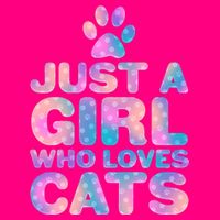 Funny Cute Just A Girl Who Loves Cats T-Shirt