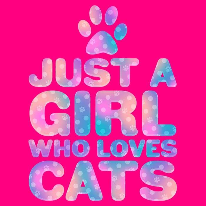 Funny Cute Just A Girl Who Loves Cats T-Shirt
