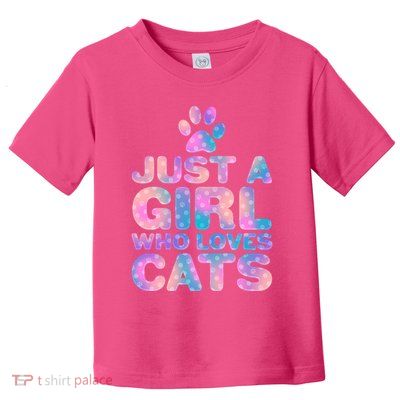 Funny Cute Just A Girl Who Loves Cats Toddler T-Shirt