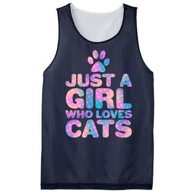 Funny Cute Just A Girl Who Loves Cats Mesh Reversible Basketball Jersey Tank