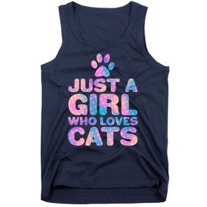 Funny Cute Just A Girl Who Loves Cats Tank Top