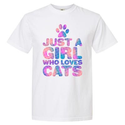 Funny Cute Just A Girl Who Loves Cats Garment-Dyed Heavyweight T-Shirt