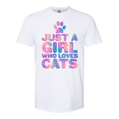 Funny Cute Just A Girl Who Loves Cats Softstyle® CVC T-Shirt