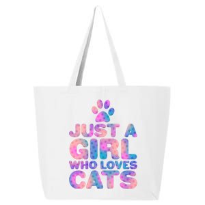 Funny Cute Just A Girl Who Loves Cats 25L Jumbo Tote