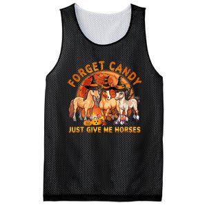 Forget Candy Just Give Me Horses Halloween Mesh Reversible Basketball Jersey Tank