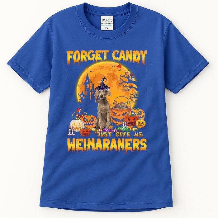 Forget Candy Just Give Me Weimaraners Pumpkin Halloween Gift Tall T-Shirt