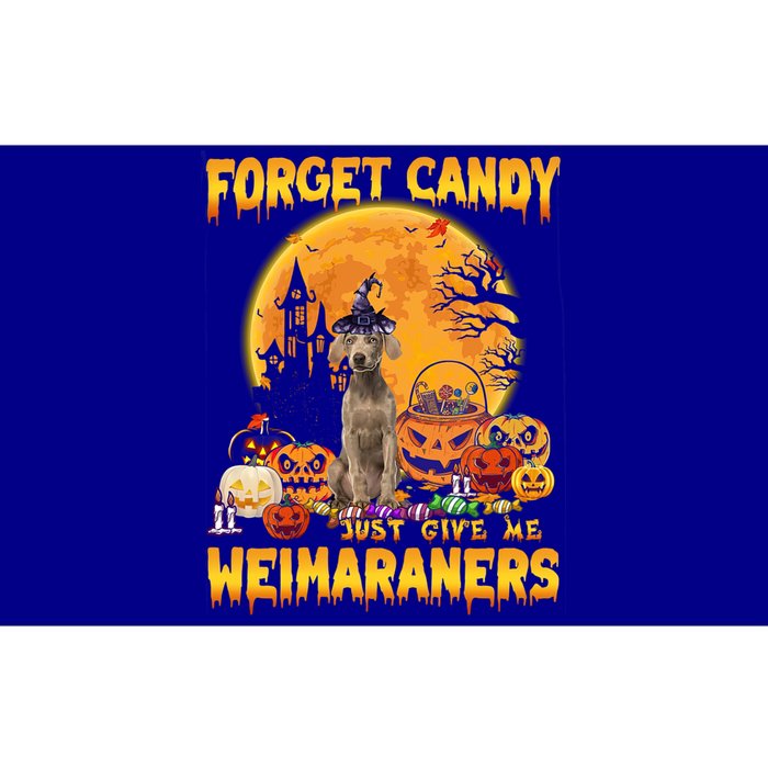 Forget Candy Just Give Me Weimaraners Pumpkin Halloween Gift Bumper Sticker