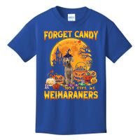 Forget Candy Just Give Me Weimaraners Pumpkin Halloween Gift Kids T-Shirt