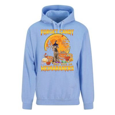 Forget Candy Just Give Me Weimaraners Pumpkin Halloween Gift Unisex Surf Hoodie