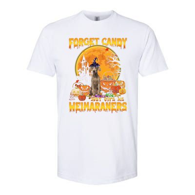 Forget Candy Just Give Me Weimaraners Pumpkin Halloween Gift Softstyle CVC T-Shirt