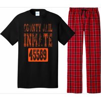 Funny County Jail Inmate Prisoner Costume Party Orange Pajama Set