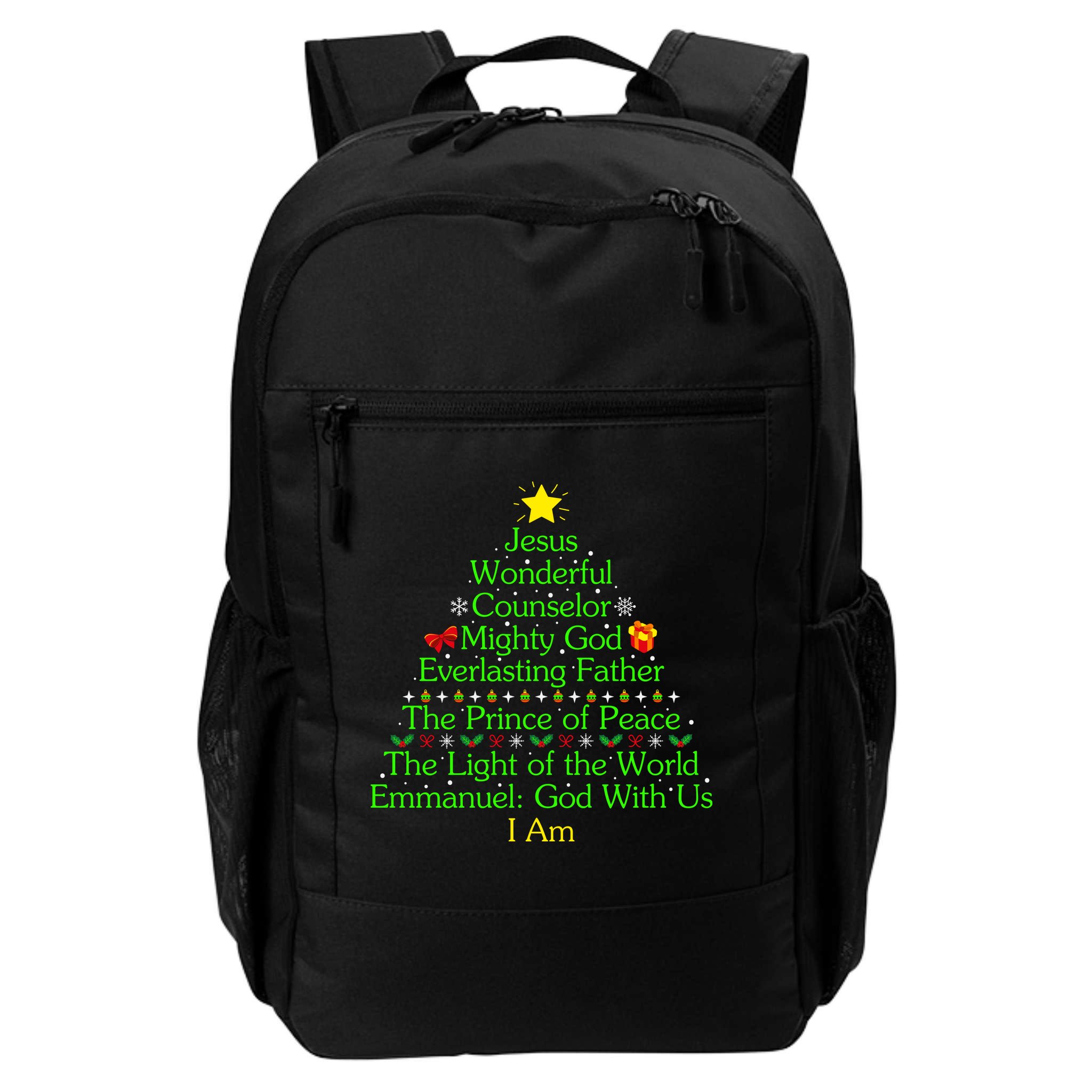 Funny Christmas Jesus Wonderful Counselor Mighty God Backpack