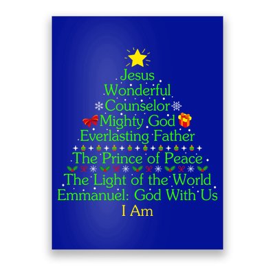 Funny Christmas Jesus Wonderful Counselor Mighty God Poster