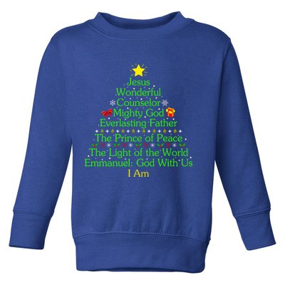 Funny Christmas Jesus Wonderful Counselor Mighty God Toddler Sweatshirt