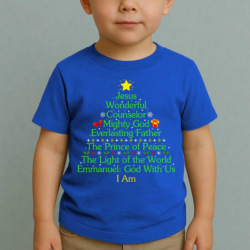 Funny Christmas Jesus Wonderful Counselor Mighty God Toddler T-Shirt