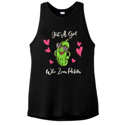 Fun Cute Just A Who Loves Pickles Gift Ladies PosiCharge Tri-Blend Wicking Tank