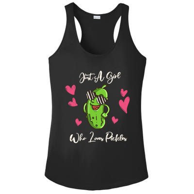 Fun Cute Just A Who Loves Pickles Gift Ladies PosiCharge Competitor Racerback Tank