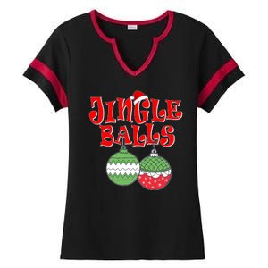 Funny Christmas Jingle Balls Matching Couples Shirts Ladies Halftime Notch Neck Tee