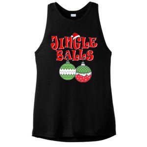 Funny Christmas Jingle Balls Matching Couples Shirts Ladies PosiCharge Tri-Blend Wicking Tank