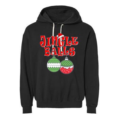 Funny Christmas Jingle Balls Matching Couples Shirts Garment-Dyed Fleece Hoodie