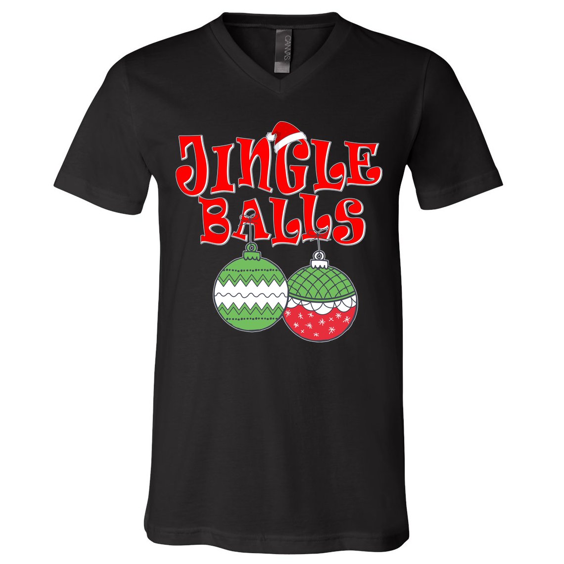 Funny Christmas Jingle Balls Matching Couples Shirts V-Neck T-Shirt