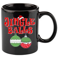 Funny Christmas Jingle Balls Matching Couples Shirts 11oz C Handle Ceramic Mug