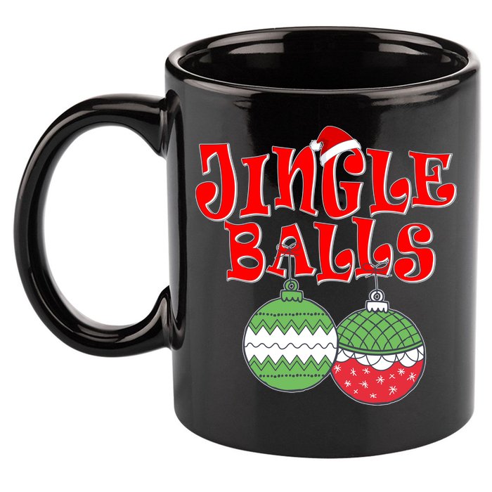 Funny Christmas Jingle Balls Matching Couples Shirts 11oz C Handle Ceramic Mug