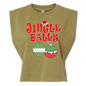 Funny Christmas Jingle Balls Matching Couples Shirts Garment-Dyed Women's Muscle Tee