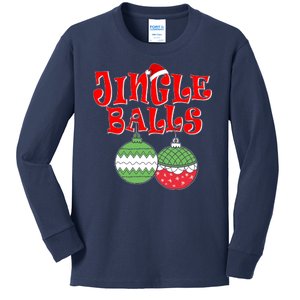 Funny Christmas Jingle Balls Matching Couples Shirts Kids Long Sleeve Shirt