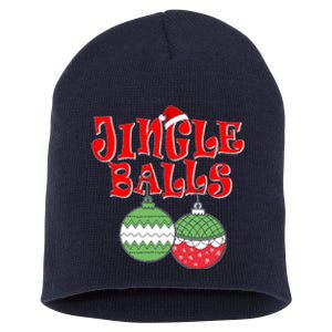 Funny Christmas Jingle Balls Matching Couples Shirts Short Acrylic Beanie