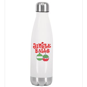 Funny Christmas Jingle Balls Matching Couples Shirts Stainless Steel Insulated Water Bottle