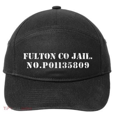 Fulton County Jail No P01135809 Donald Trump President 7-Panel Snapback Hat