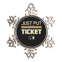 Funny Computer Just Put In A Ticket Fun Computer Help Desk It Tech Tech Metallic Star Ornament
