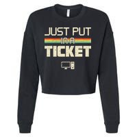 Funny Computer Just Put In A Ticket Fun Computer Help Desk It Tech Tech Cropped Pullover Crew