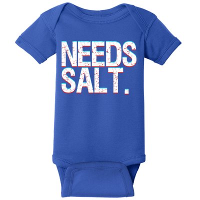 Funny Chef Joke Needs Salt And Condits Professional Chef Cute Gift Baby Bodysuit