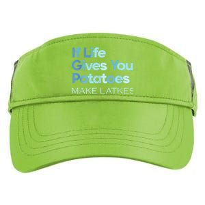 Funny Chanukah Jewish If Life Gives You Potatoes Make Latkes Adult Drive Performance Visor