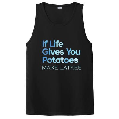 Funny Chanukah Jewish If Life Gives You Potatoes Make Latkes PosiCharge Competitor Tank